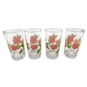Set of 4 Franciscan Desert Rose Small Juice Glasses 4.5"